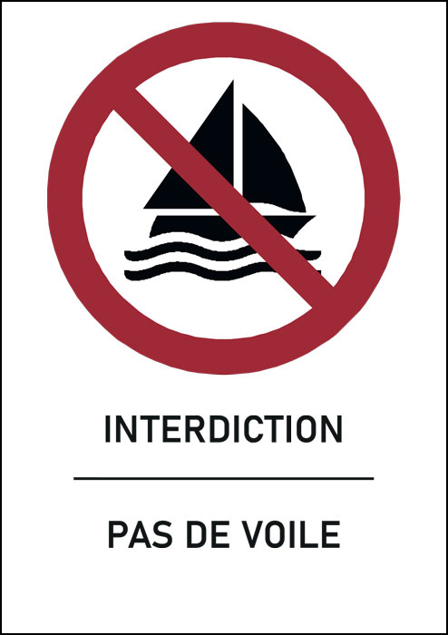 Panneau Pas de voile