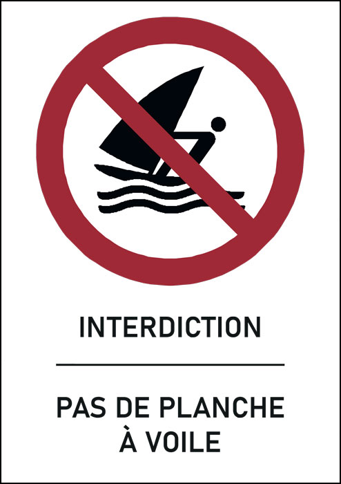 Panneau Pas de planche à voile