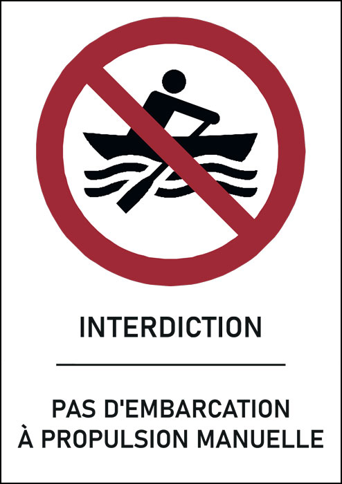 Panneau Pas d'embarcation à propulsion manuelle