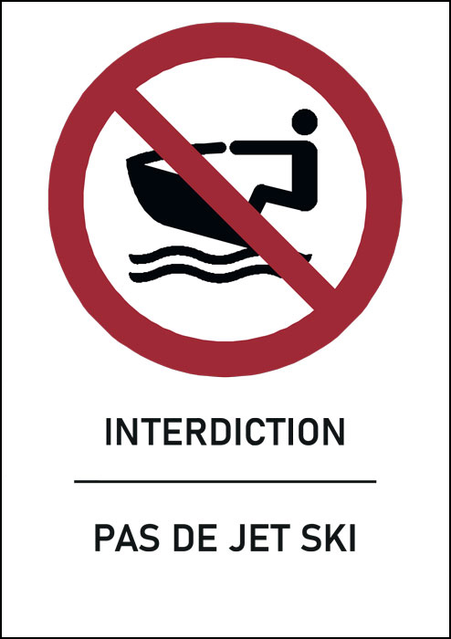 Panneau Pas de jet-ski