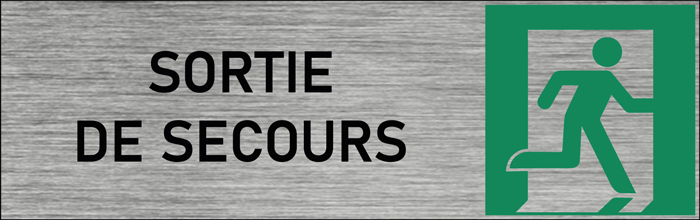 Plaque de porte Sortie de secours 2