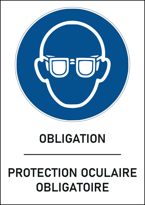 Panneau  Protection oculaire obligatoire
