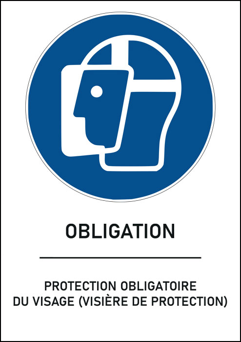 Pictogramme visière  iso 7010 - M013 