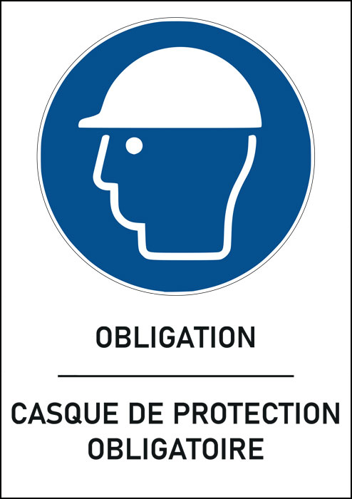 Panneau Casque-de protection obligatoire