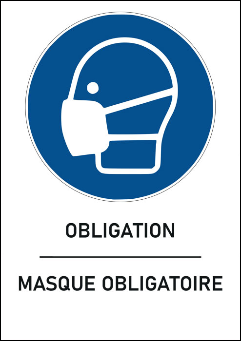 Panneau Masque obligatoire 