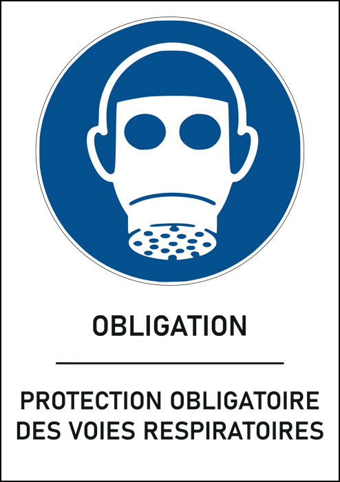 Panneau Protection obligatoire des voies respiratoires