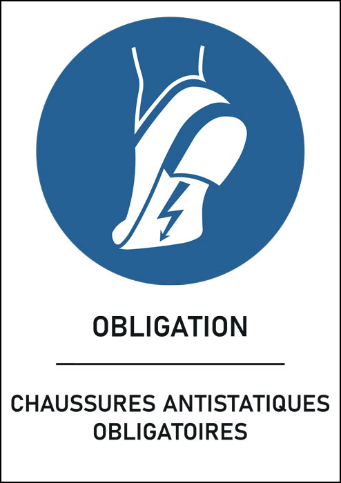 Panneau Chaussures antistatiques obligatoires