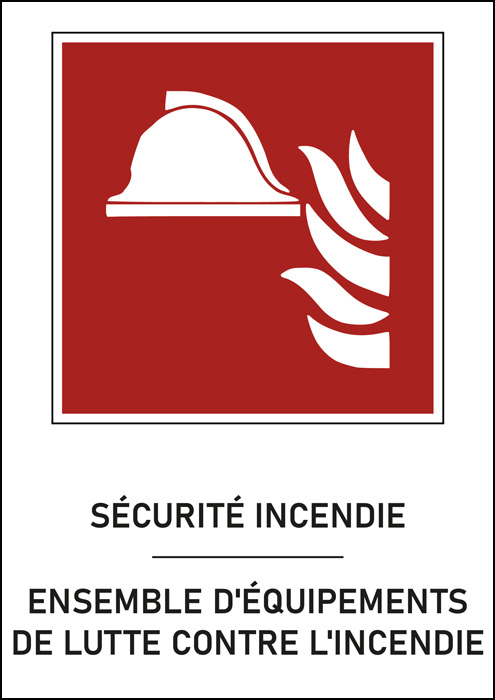 Panneau Ensemble d'équipements de lutte contre l'incendie