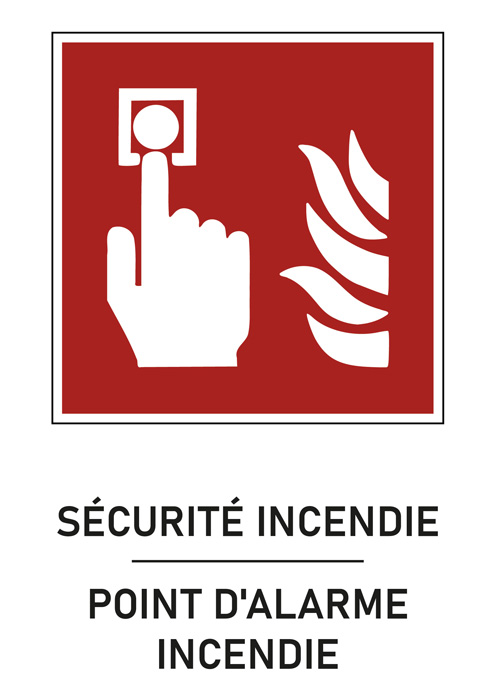Panneau Point d'alarme incendie
