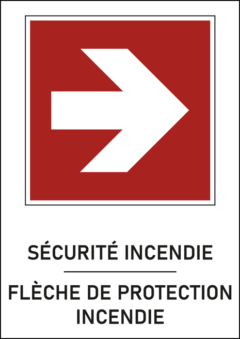 Panneau Flèche de protection incendie-1 