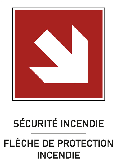 Panneau Flèche de protection incendie-2 