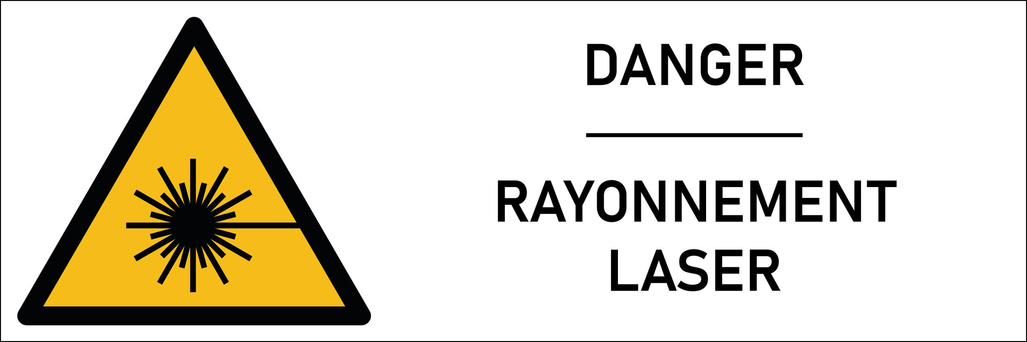 Signalétique danger rayonnement laser
