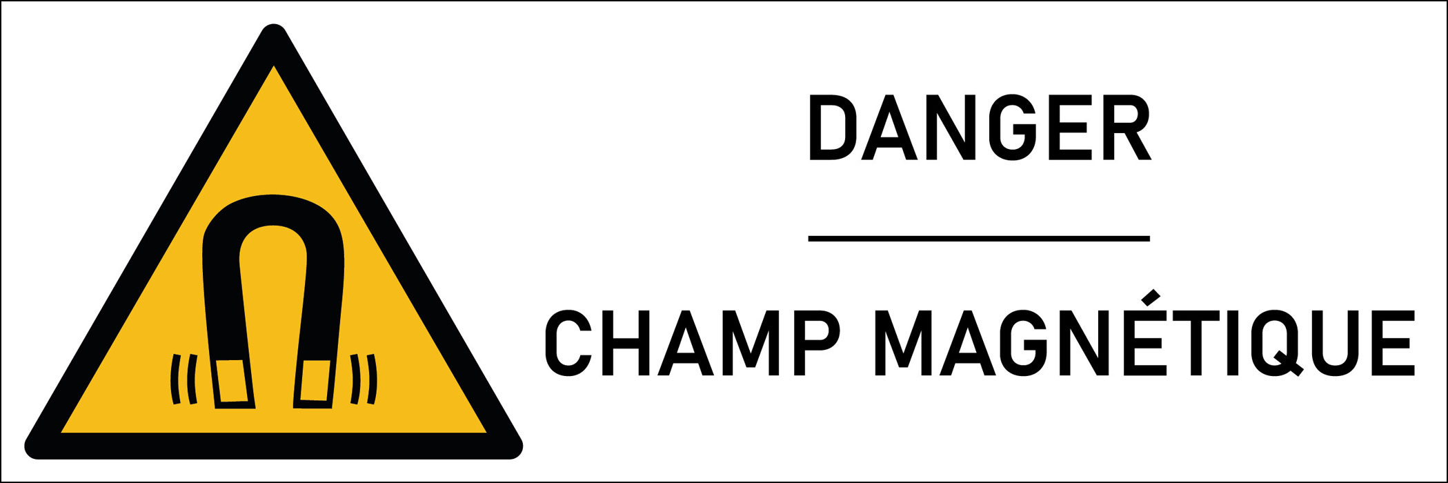Signalétique danger champ magnétique 