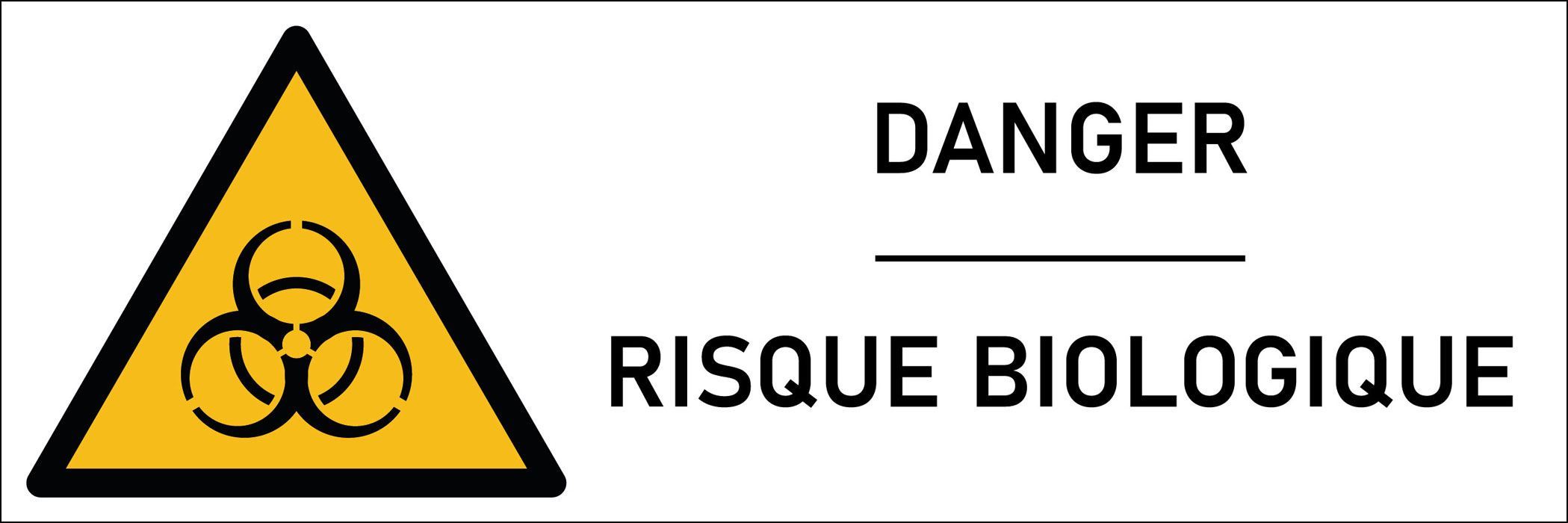Signalétique danger risque biologique
