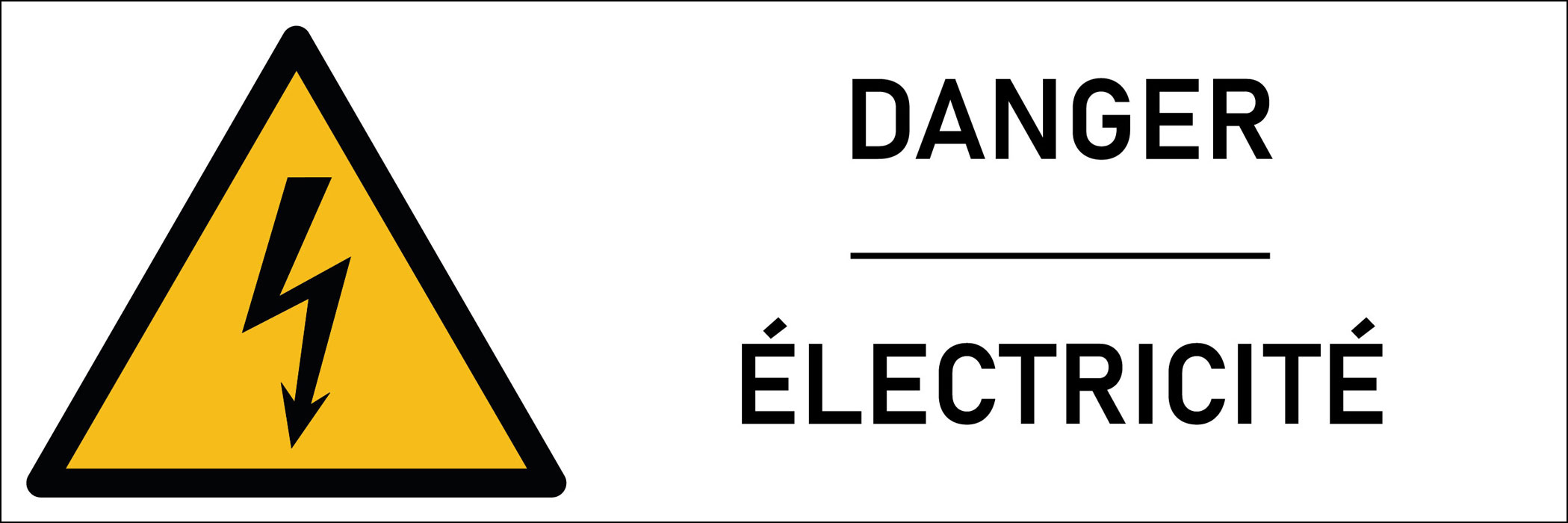 Signalétique danger électrique 