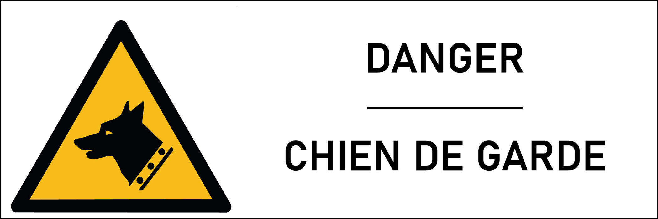 Signalétique danger chien de garde