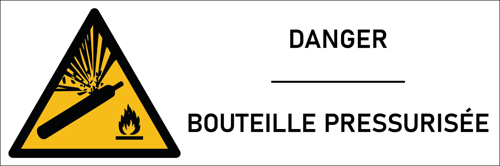 Signalétique danger bouteille-pressurisée
