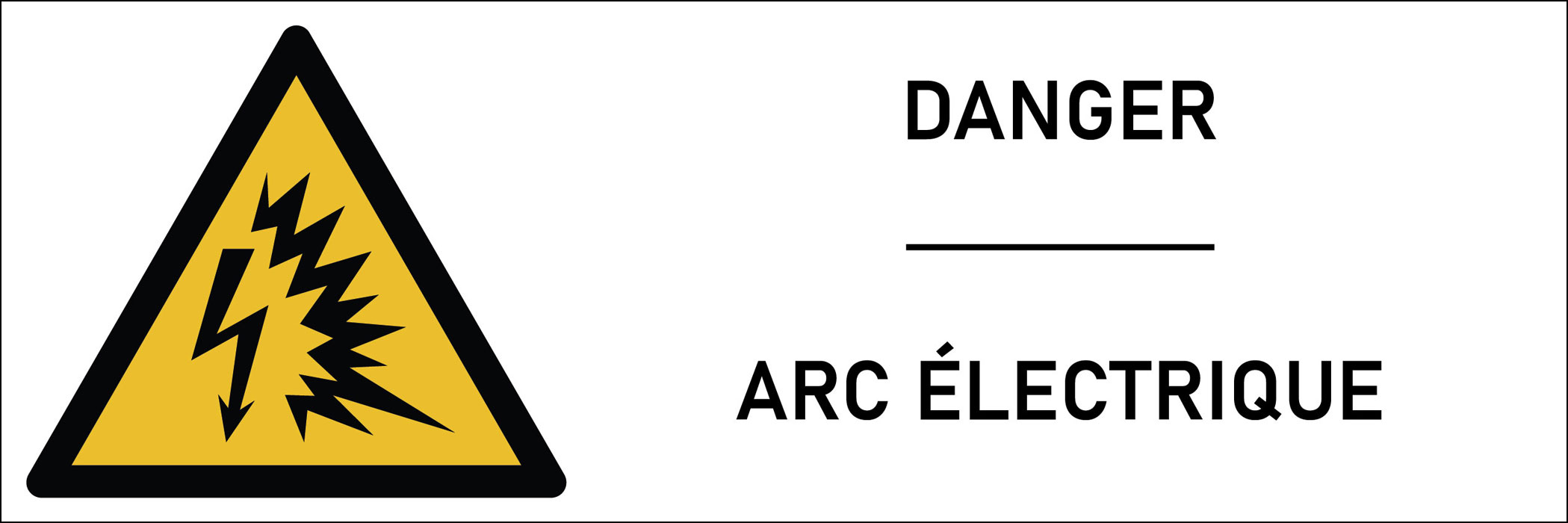 Signalétique danger arc électrique