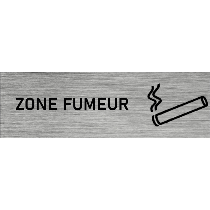 Plaque de porte Zone fumeur