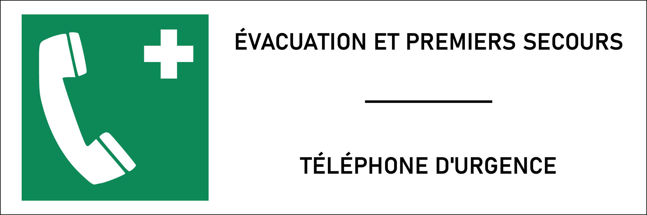 Panneau Téléphone d'urgence
