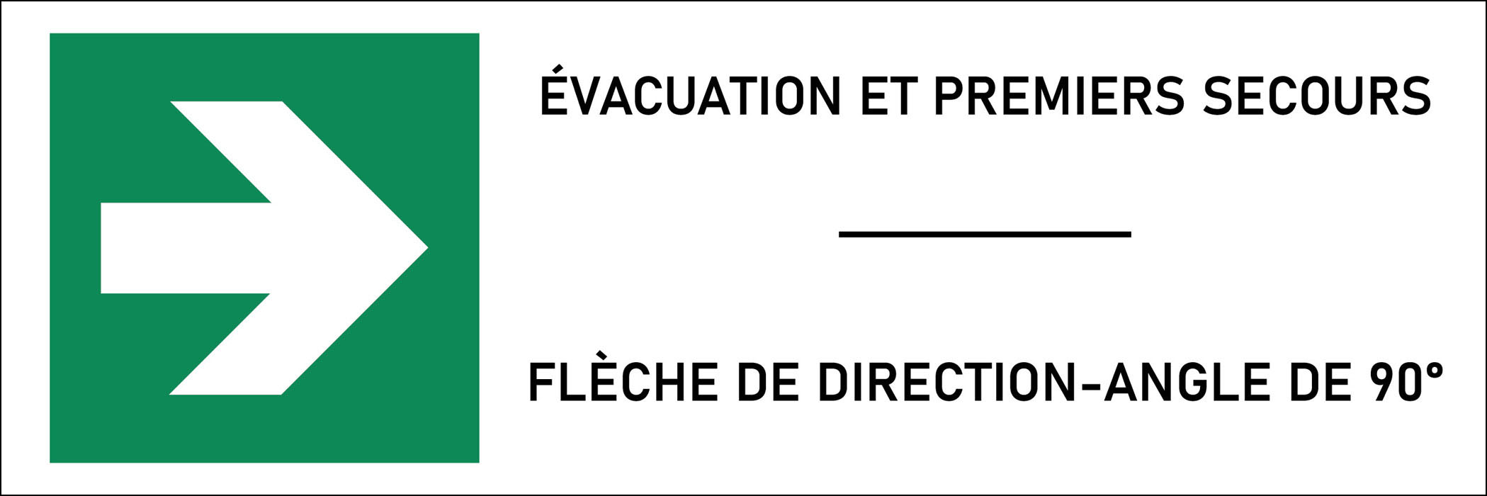 Panneau Flèche de direction angle-de 90