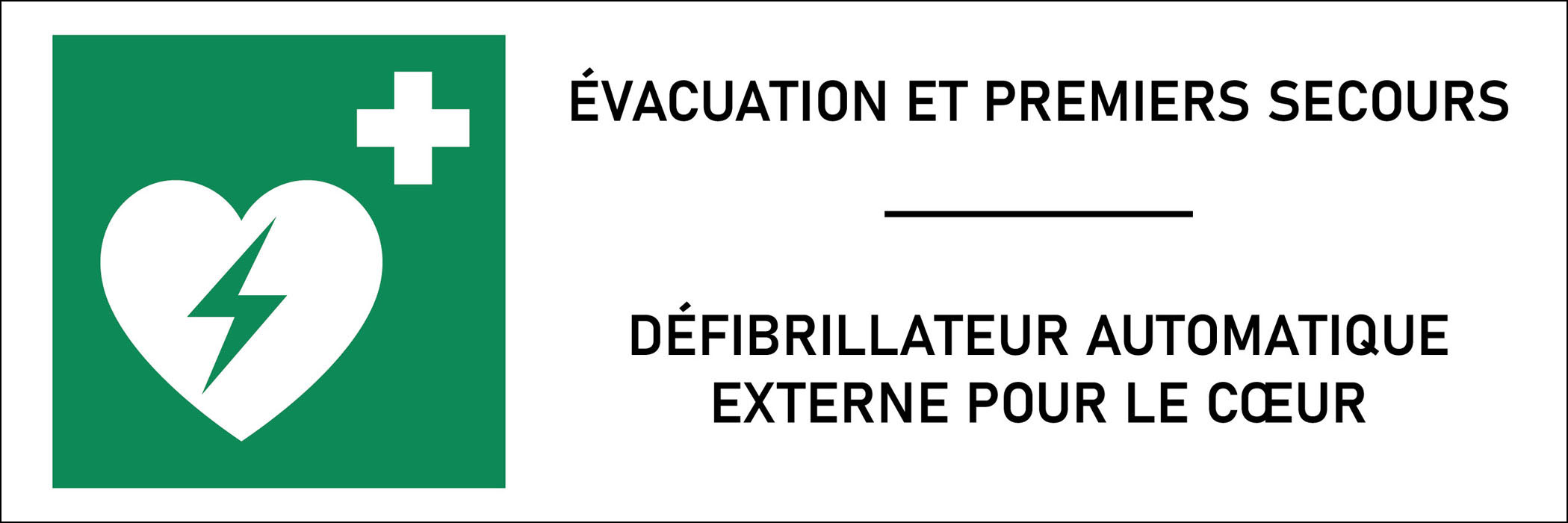 Panneau Défibrillateur automatique externe pour le cœur