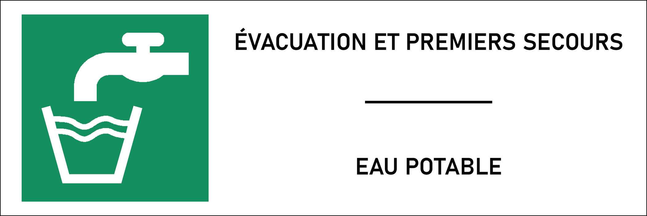 Panneau eau potable
