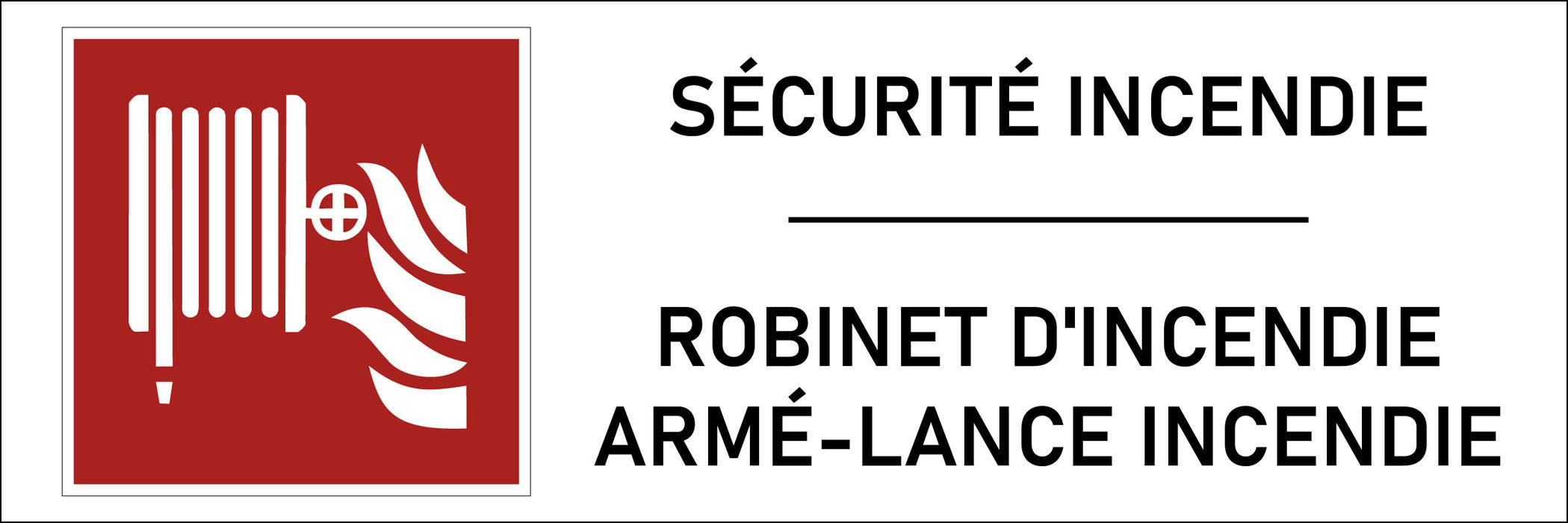 Panneau Robinet d'incendie armé lance incendie