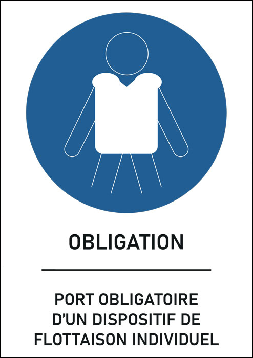 Panneau Port obligatoire d’un dispositif de flottaison individuel
