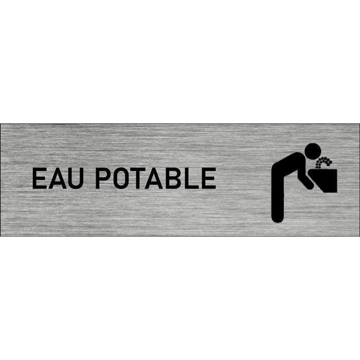 Plaque de porte Eau potable